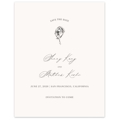 Beige Wedding Digital Save the Date - Lyra Portrait