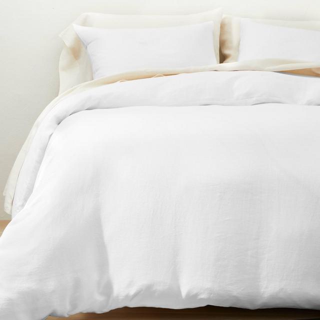 Full/Queen Hemp Duvet & Sham Set White - Casaluna™