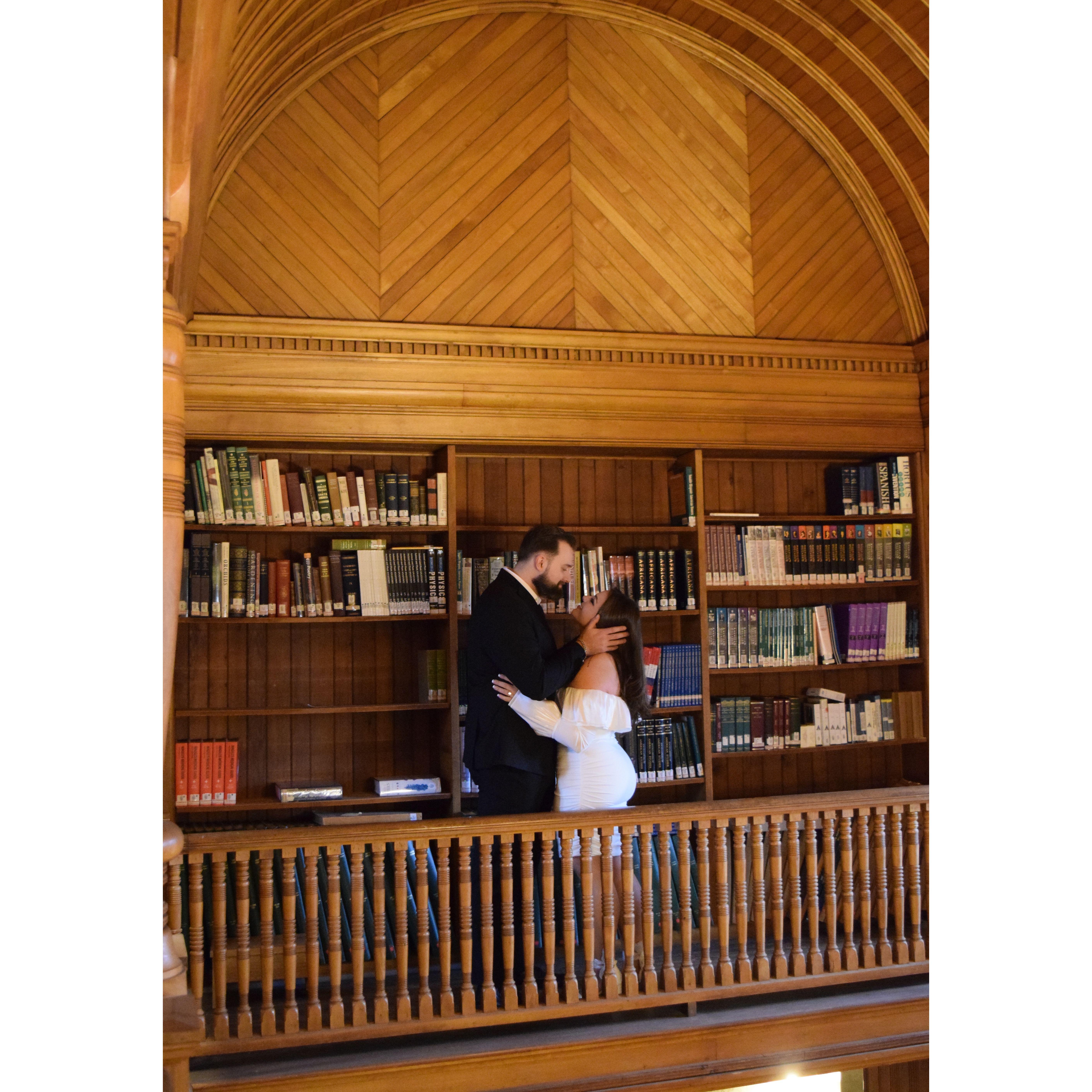 Ames Public Library, home to thousands of books (which Shannon loves deeply) and located in the town of Easton, where they first met and fell in love.