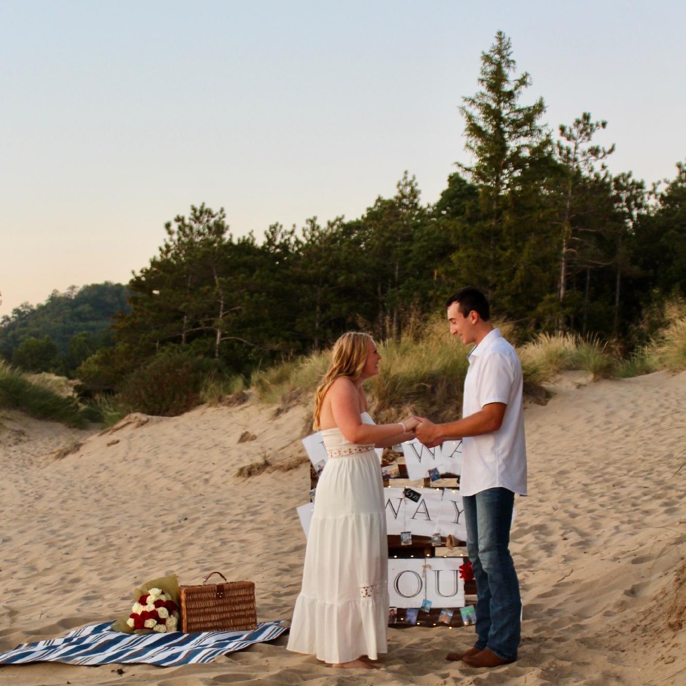 Saugatuck State Park Beach - Engaged!!💗