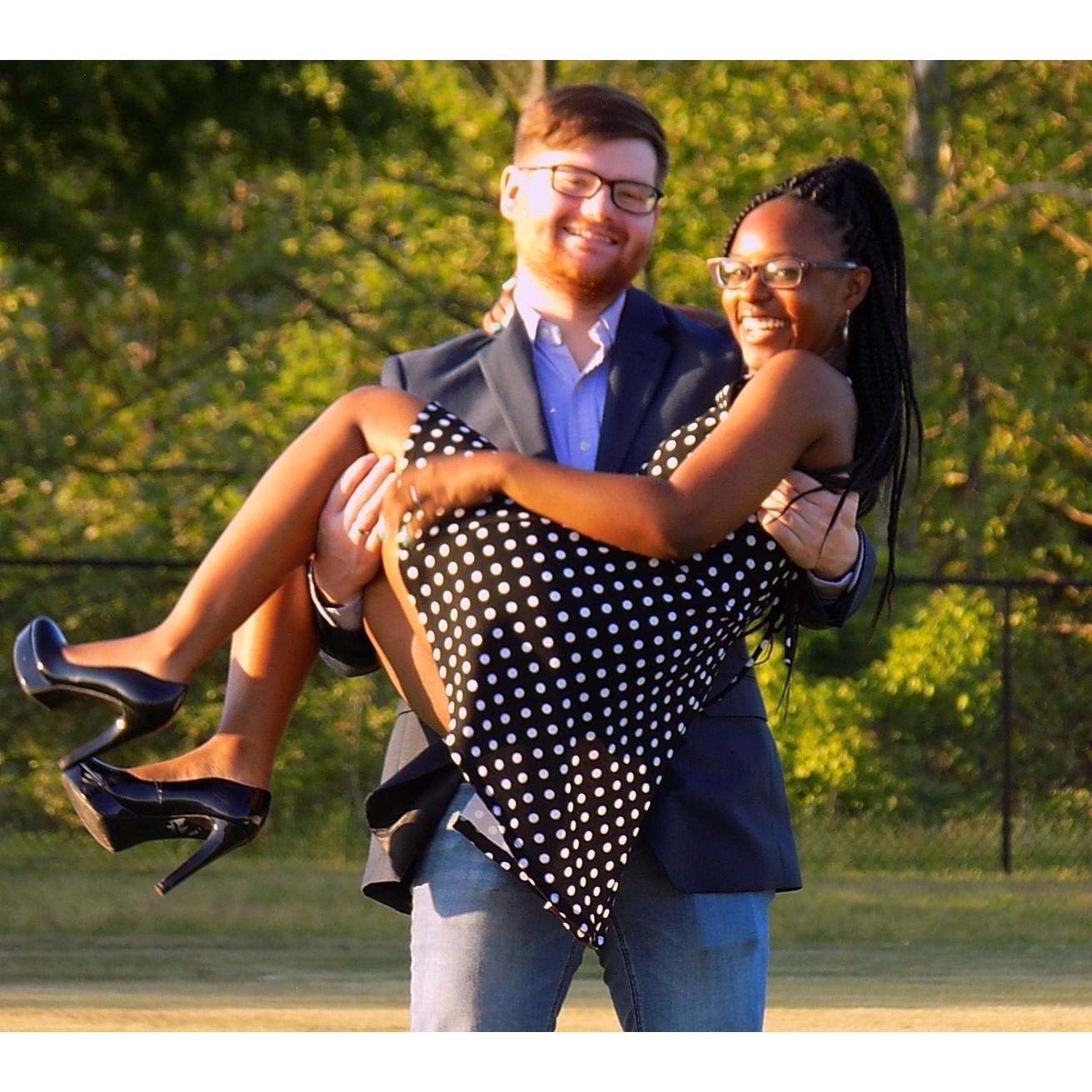 Our first date in person! We decided to have a photo shoot to start off the night!