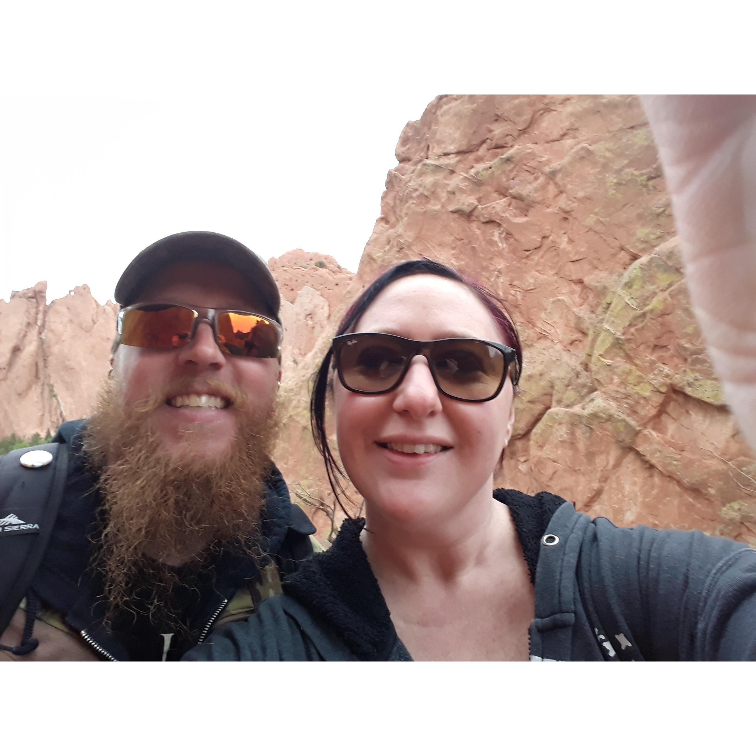 I wanted Adam to see the beautiful sights Colorado had to offer so we went to Garden of the Gods in Colorado Springs for a hike.