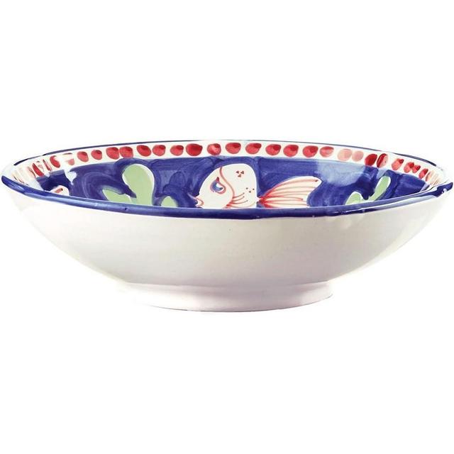 Vietri Campagna Pesce Coupe Pasta Bowl, Soup Salad Spaghetti Server 8.75" Earthenware Dish