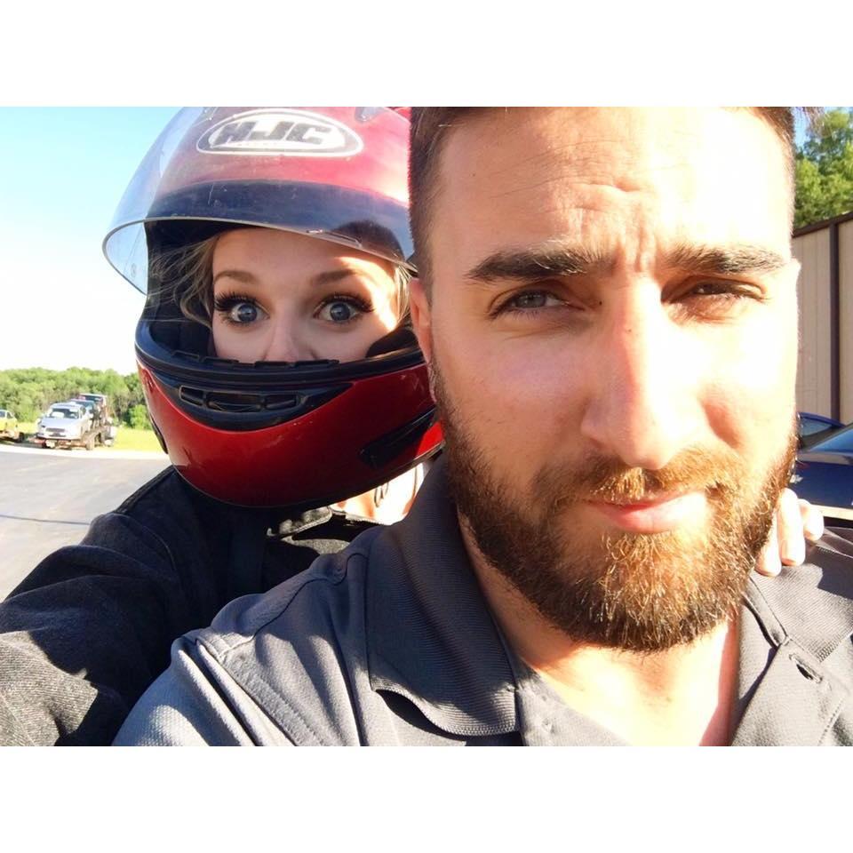 Motorcycles have always been a big part of our relationship! Our relationship began on late night summer rides!