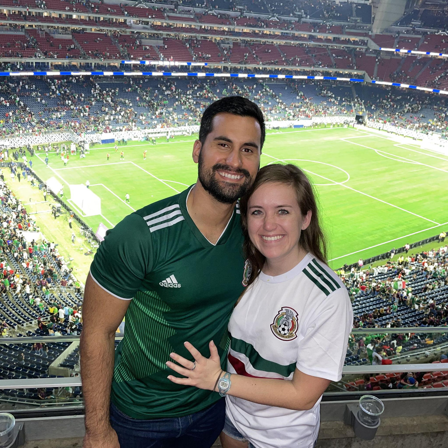 watching Mexico's national team play soccer in Houston