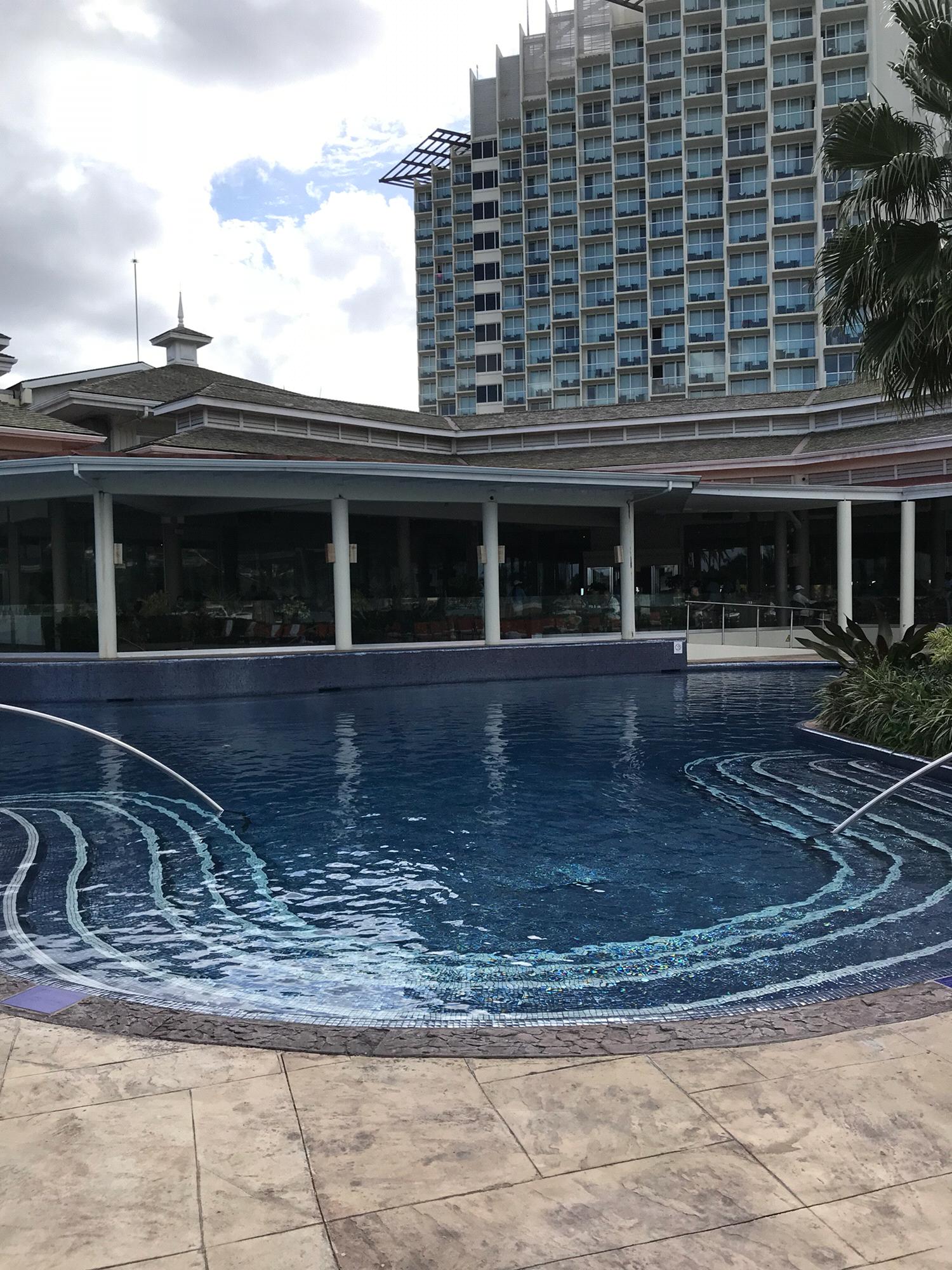 A dip in the pool.