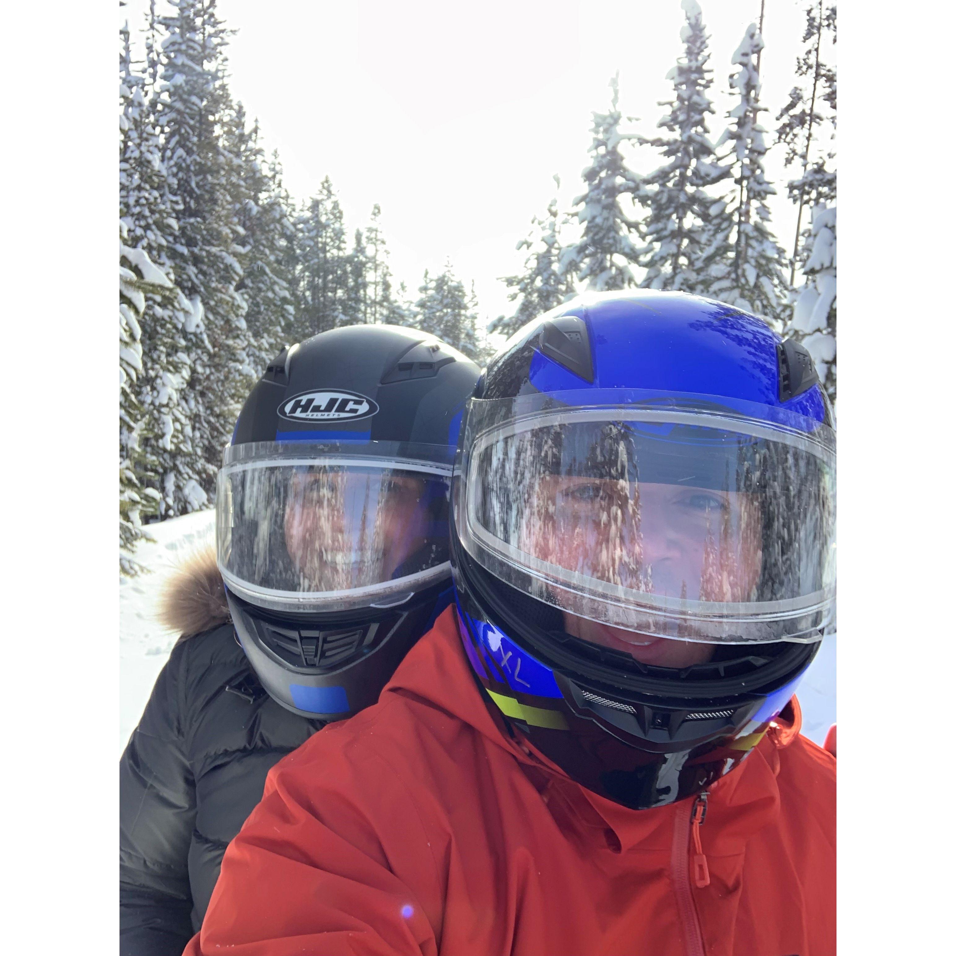 Snowmobiling in Stanley, Idaho the Christmas the entire Martini family got COVID.