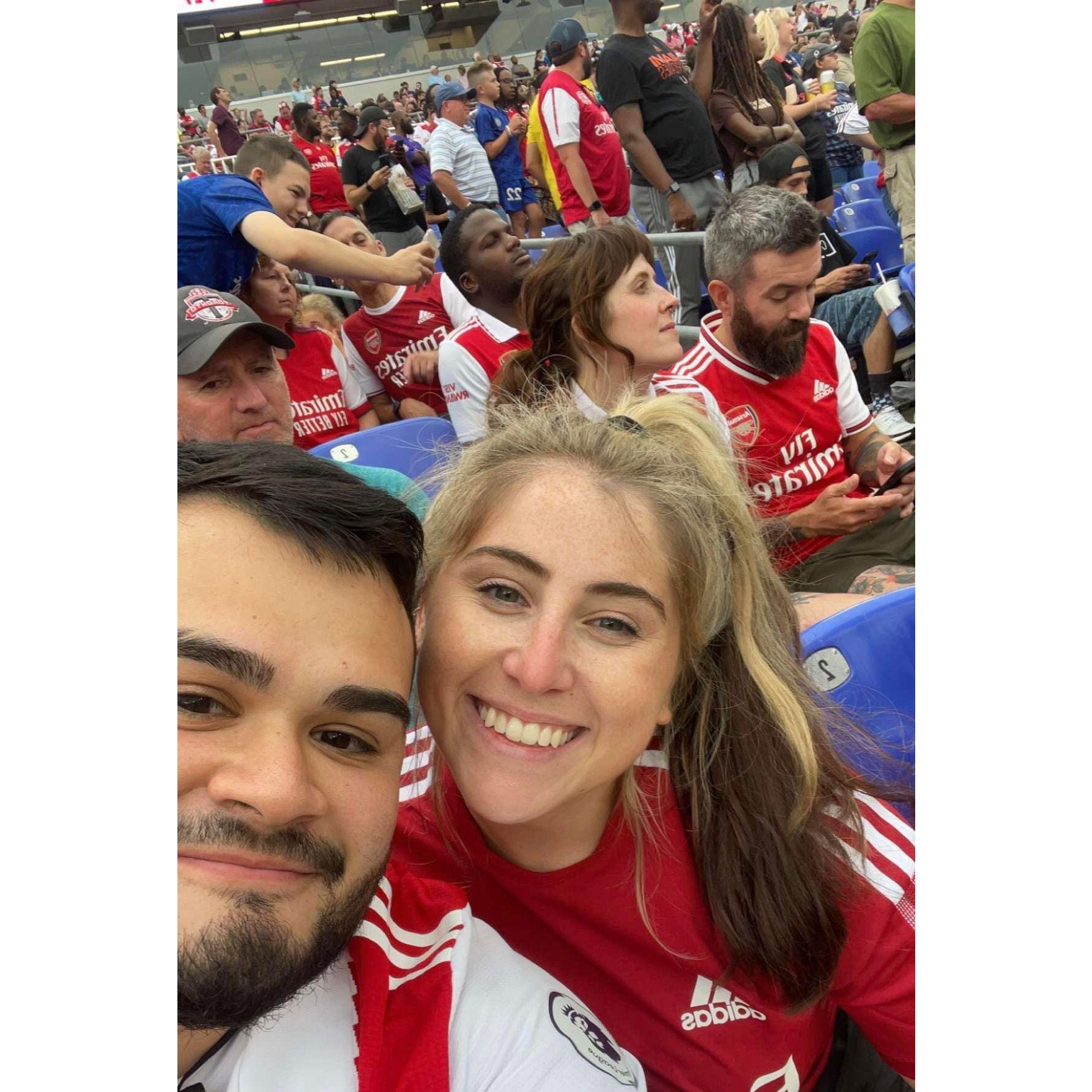Our first time seeing Arsenal play in person at the M&T stadium in Baltimore