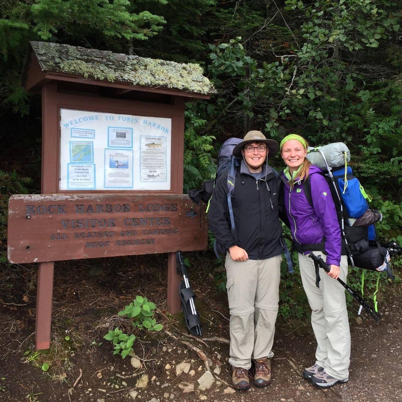 Our "before" shot during our first backpacking trip in Isle Royale National Park!
