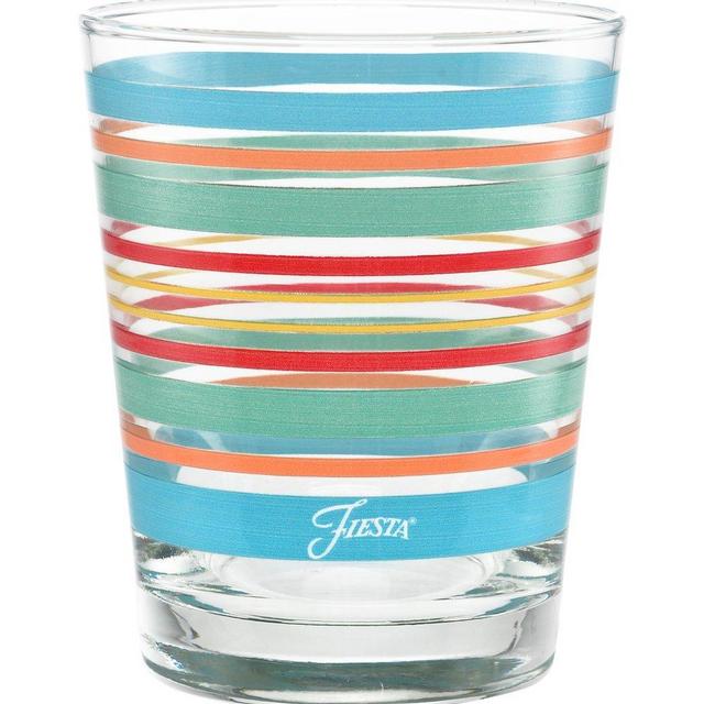 15 oz. Fiesta® Rainbow Radiance Stripes Tapered Double Old Fashion – Set of 4