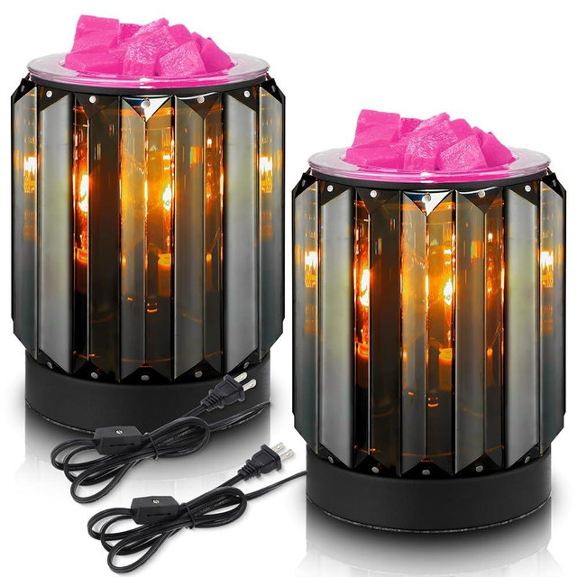 Tujoe 2 Pack Plug in Wax Melt Crystal Electric Wax Melt Warmer Burning Wax Home Fragrance Warmer Wax Burner Melter Decorative Scented Candle Warmer for Wax Cubes for Home Bedroom Office