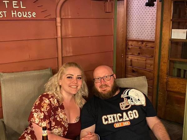 On vacation, enjoying music on the patio. Family Vacation 2020