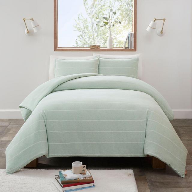UGG® Devon 3-Piece Reversible King Comforter Set in Mint Chambray Stripe