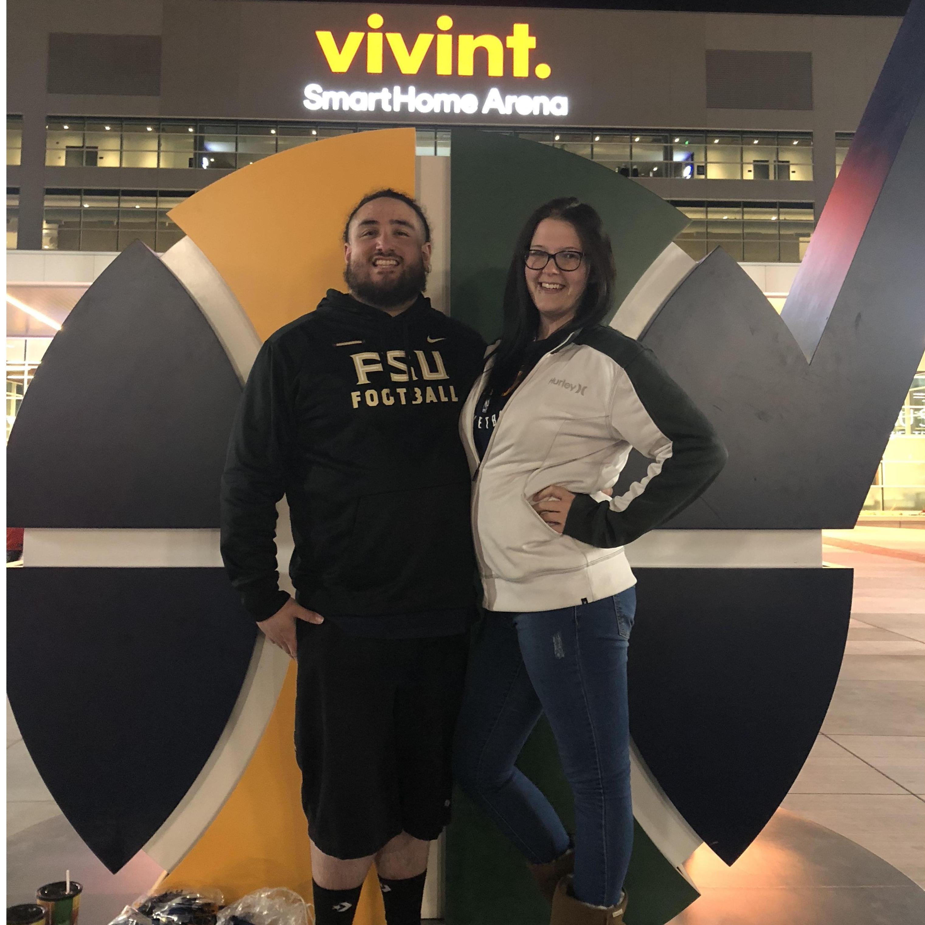 Going to Jazz games are one of our favorite date nights EVER! Let us know if you want to go with us sometime! 🏀