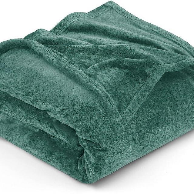 Utopia Bedding Fleece Blanket Queen Size Celadon 300GSM Luxury Fuzzy Soft Anti-Static Microfiber Bed Blanket (90x90 Inches)