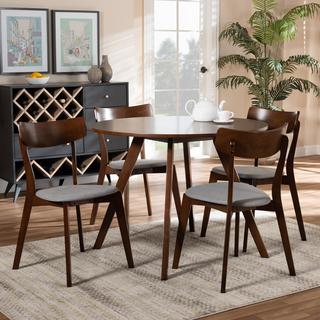 Rika Mid-Century Modern 5-Piece Dining Set