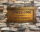 Wide Wooden Game Room Wall Sign...