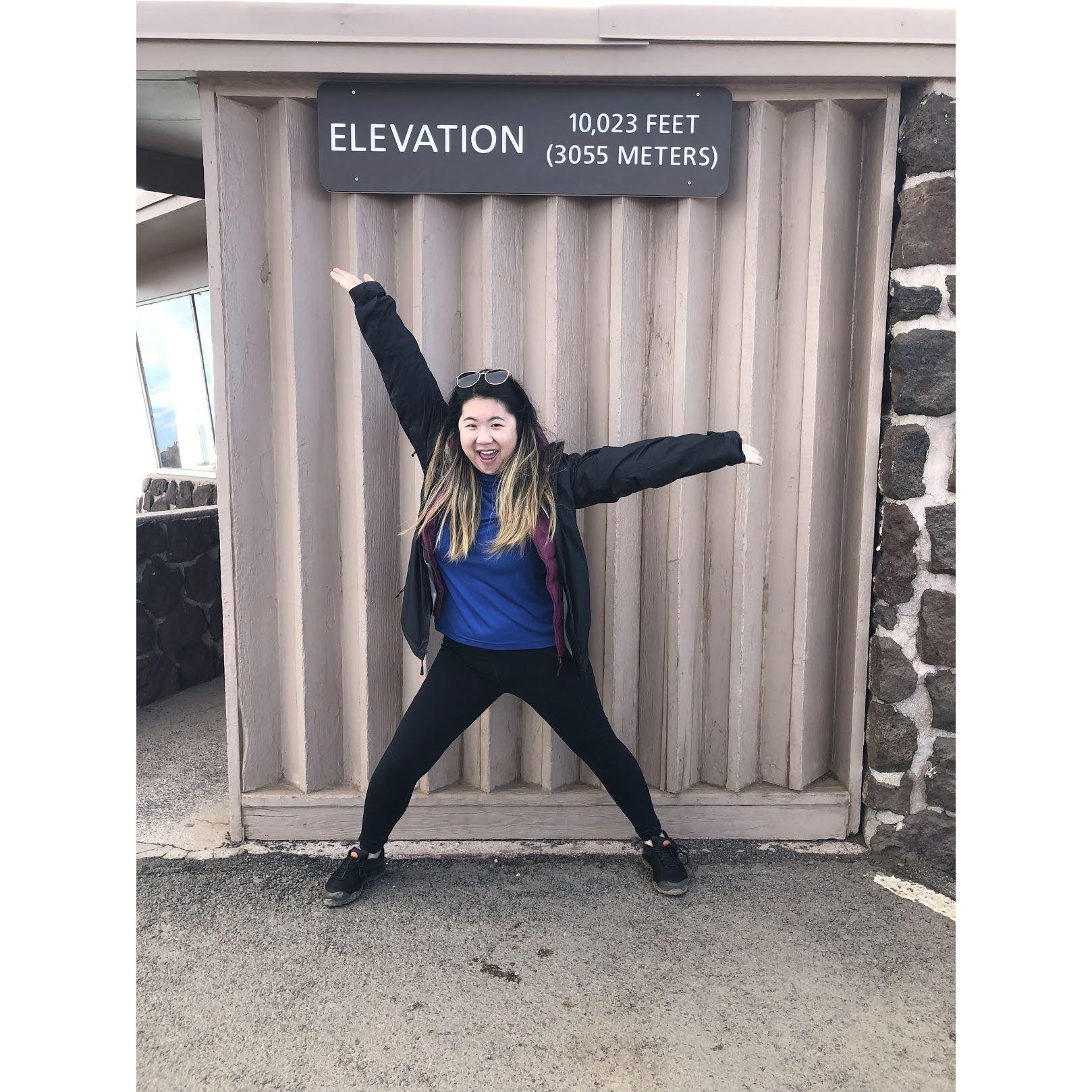 At the highest point in Maui!