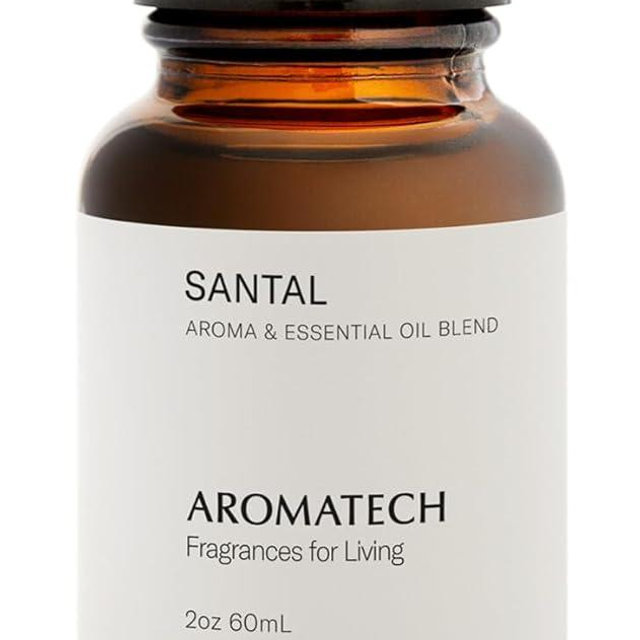 AromaTech Santal Aroma Essential Oil Blend: Luxury Hotel Inspired Aromatherapy with Amber, Vanilla, Cedar & Sandalwood for Ultrasonic Diffusers (2 Fl Oz (Pack of 1))