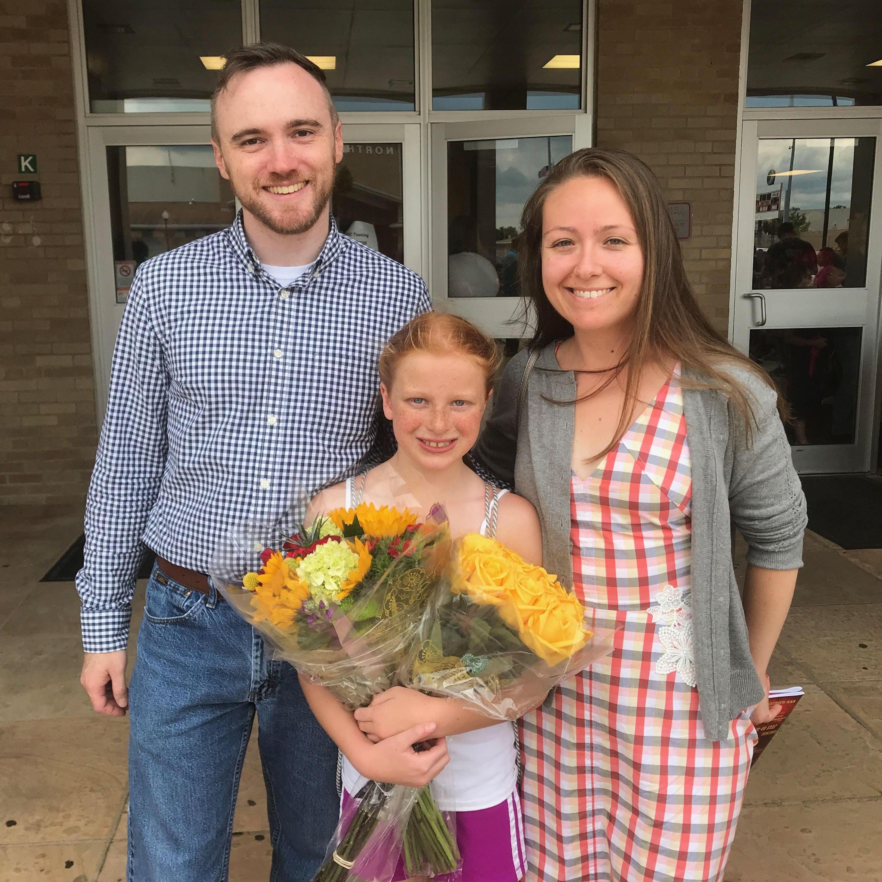 Celebrating Jason's niece, Sophia's amazing performance in "Alice in Wonderland Jr." in Dayton, Ohio.
(Jason, Sophia, & Sarah Brady)