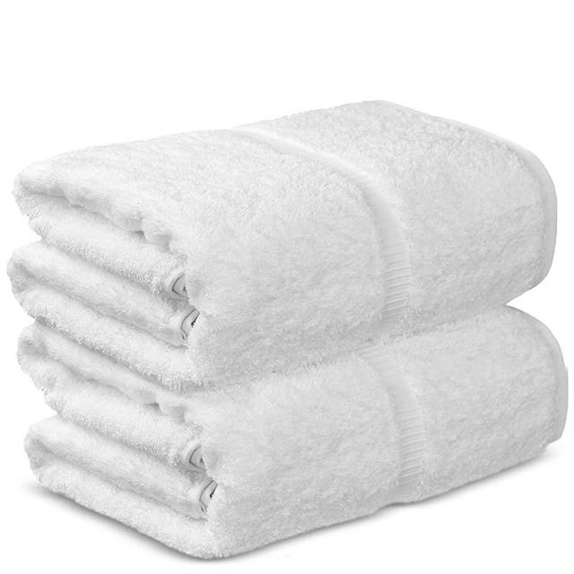 Chakir Turkish Linens Hotel & Spa Quality, Premium Cotton Turkish Towels (35''x70'' Jumbo Bath Towels - White)