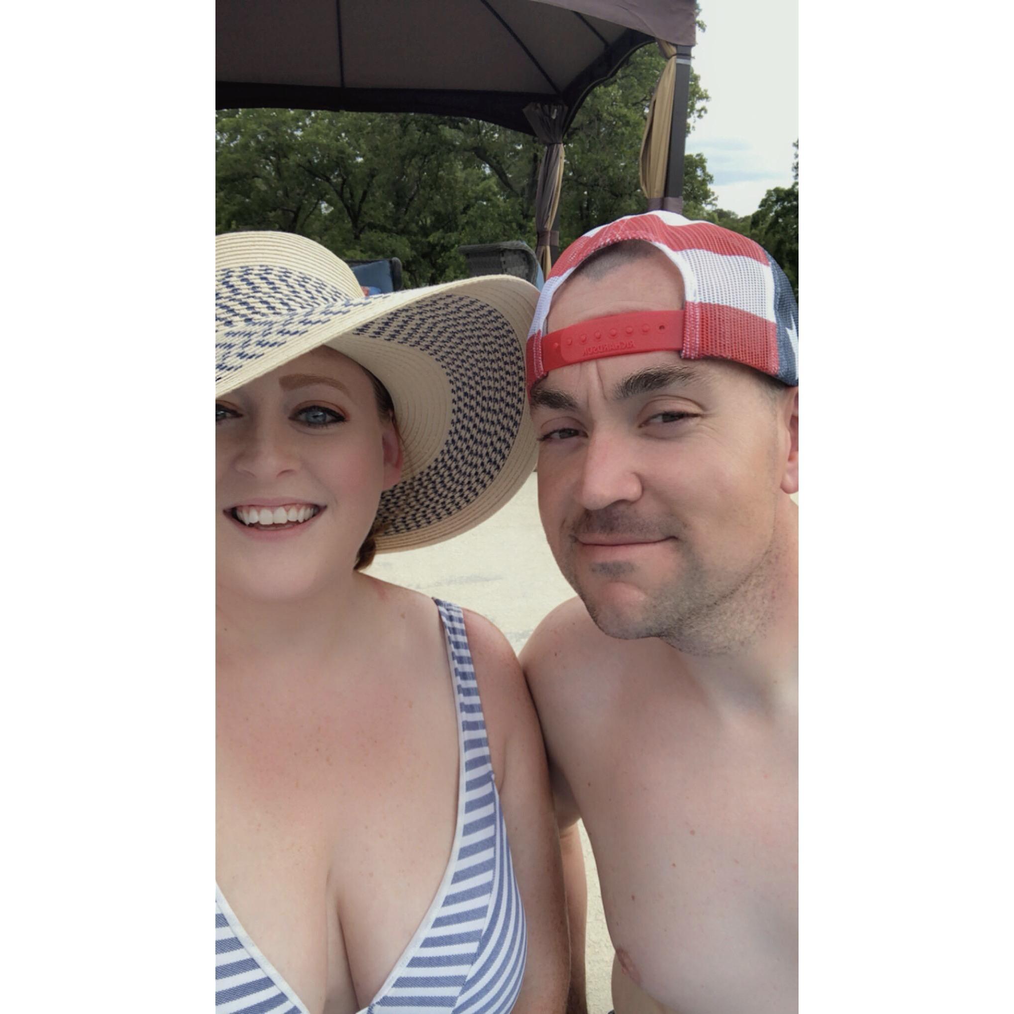 Enjoying our new pool