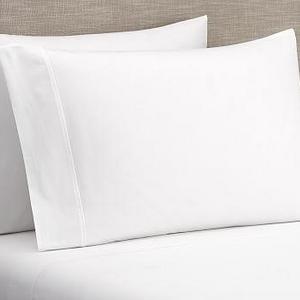 PB Classic 400-Thread-Count Organic Extra Pillowcases, Set of 2, Standard, White