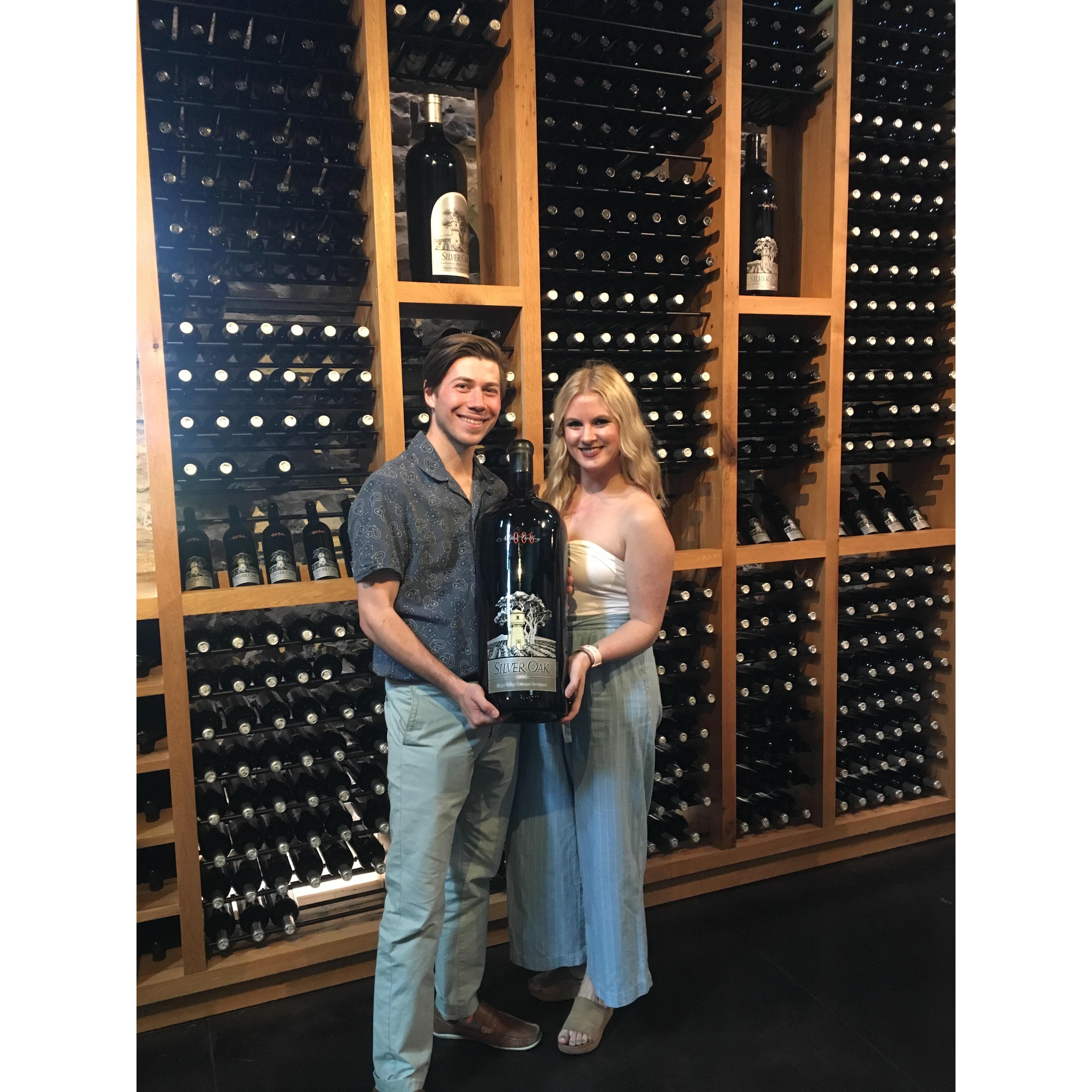 Enjoying our favorite wine - Silver Oak in Napa Valley, CA 2019