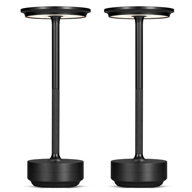 FDIDC LED Cordless Table Lamps Set of 2,RechargeableTable Lights 3-Speed Dimmable Battery Operated Lamps,Portable Touch Mini Small Battery Lamps for Nightstand/Dining Room/Outdoor Cordless Lamp