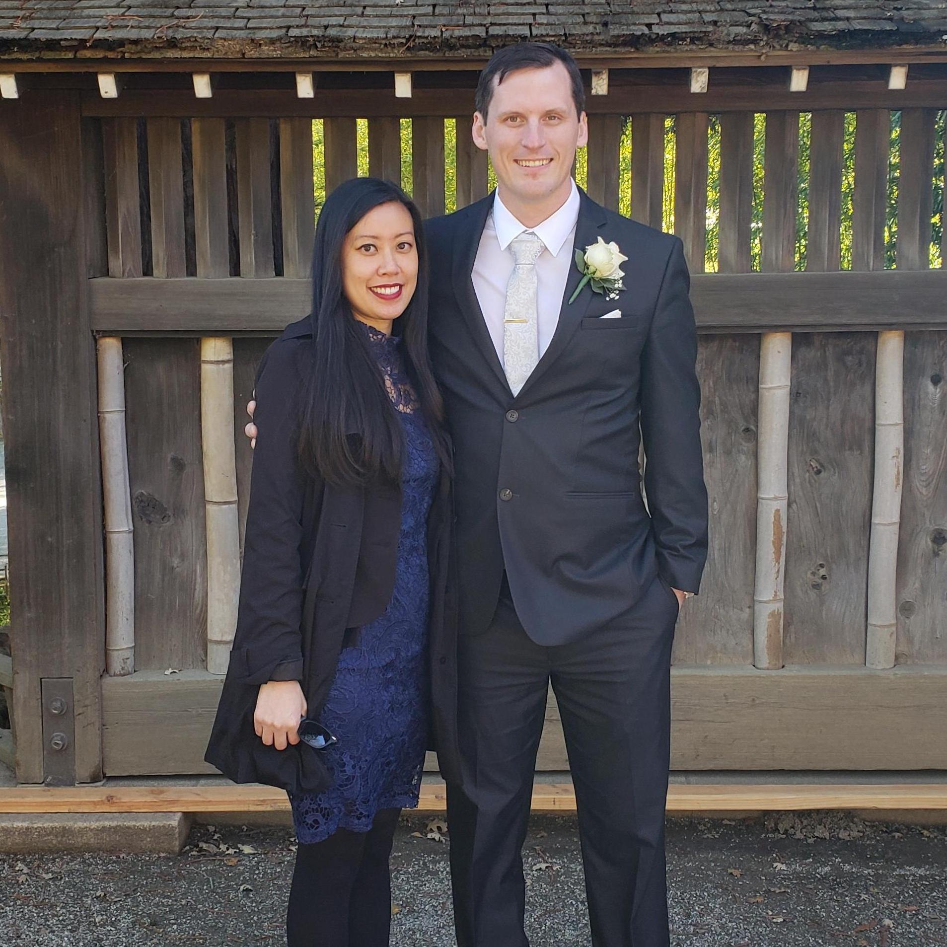 Dressed up for Seike and Christine's wedding