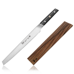 Cangshan TC Series Swedish Sandvik Steel Forged Bread Knife & Wood Sheath Set