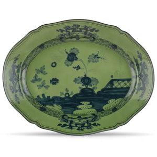 Ginori1Periwinkle-blue porcelain large oval platter