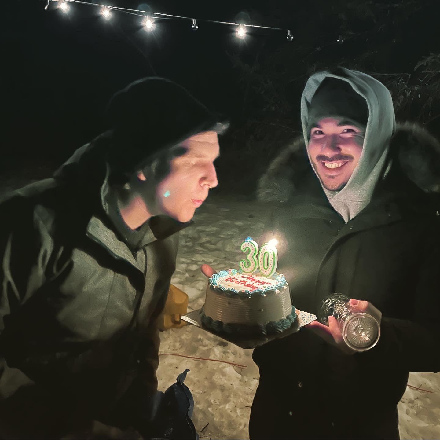 Nick's 30th birthday at an Airbnb in the Catskills during the second year of the pandemic.