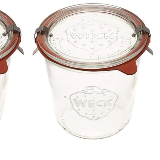 WECK Canning Jars 742 Mold Jars made of Transparent Glass - Eco-Friendly Canning Jar - Storage for Food, Yogurt with Air Tight Seal and Lid - 1/2 Liter Tall Jar Set - (2 Jars)