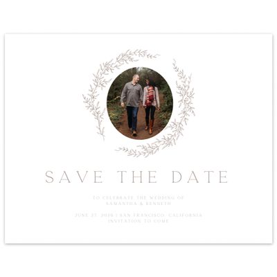 Brown Rustic Wedding Digital Save the Date - Rhys Photo