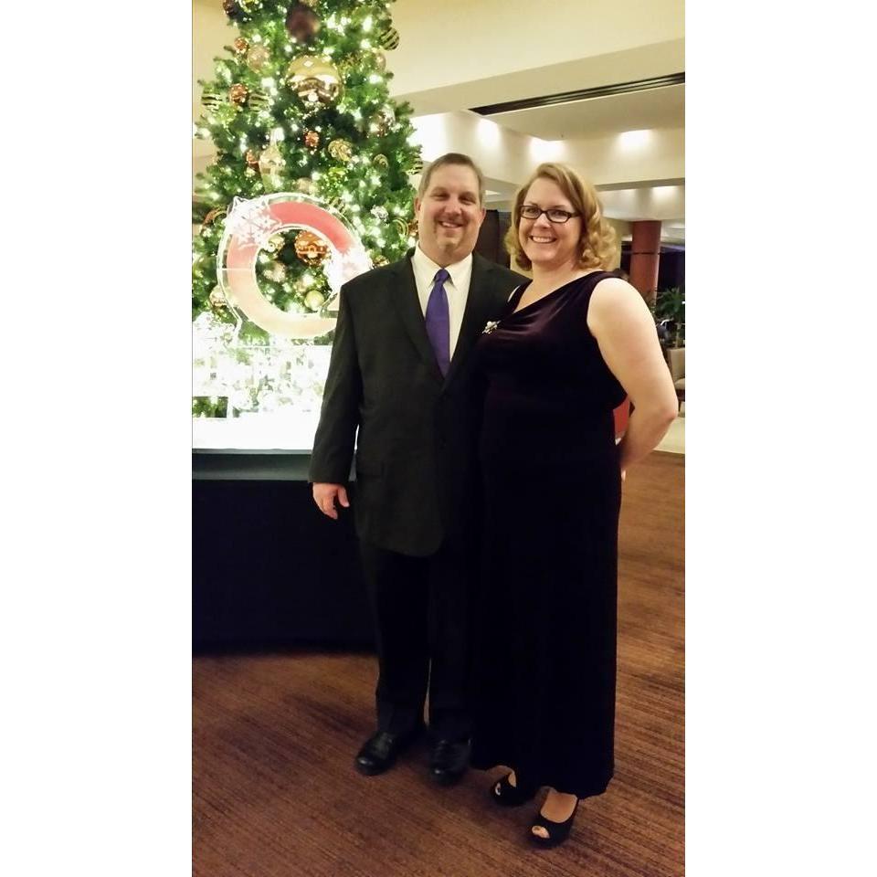 The first Christmas party function Donnie and I attended for his work.