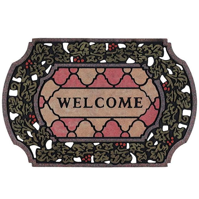 CHICHIC Entrance Door Mat Large 24 x 36 Inch Entry Way Doormat Front Door Rug Outdoor Heavy Duty Welcome Mat, Non Slip Rubber Back Low Profile for Garage, Patio, High Traffic Area, Flower
