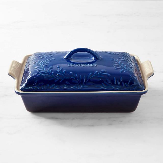 Le Creuset Olive Branch Collection Heritage Stoneware Rectangular Covered Casserole