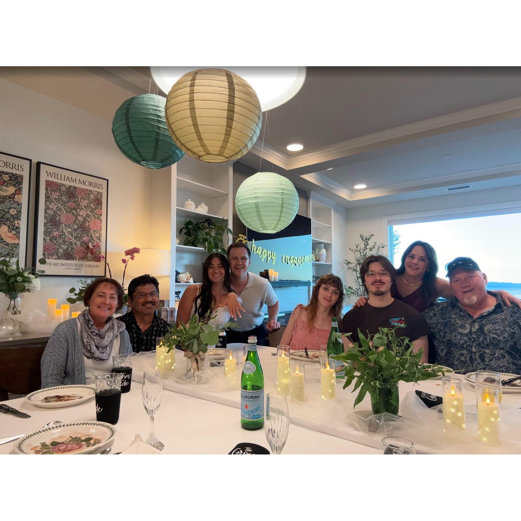 Surprised with a private chef dinner after the proposal!