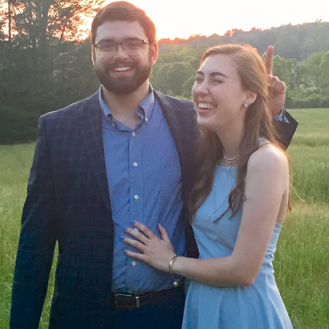 Attending our first wedding together, summer 2018.