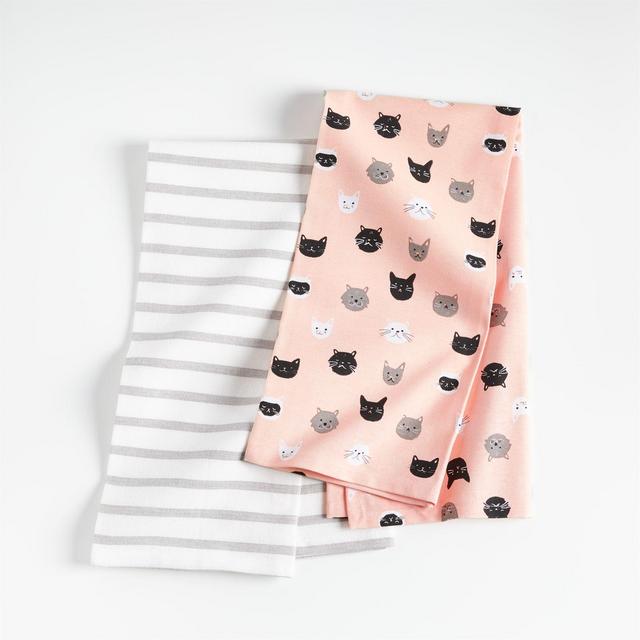 Cat Dish Towels, Set of 2
