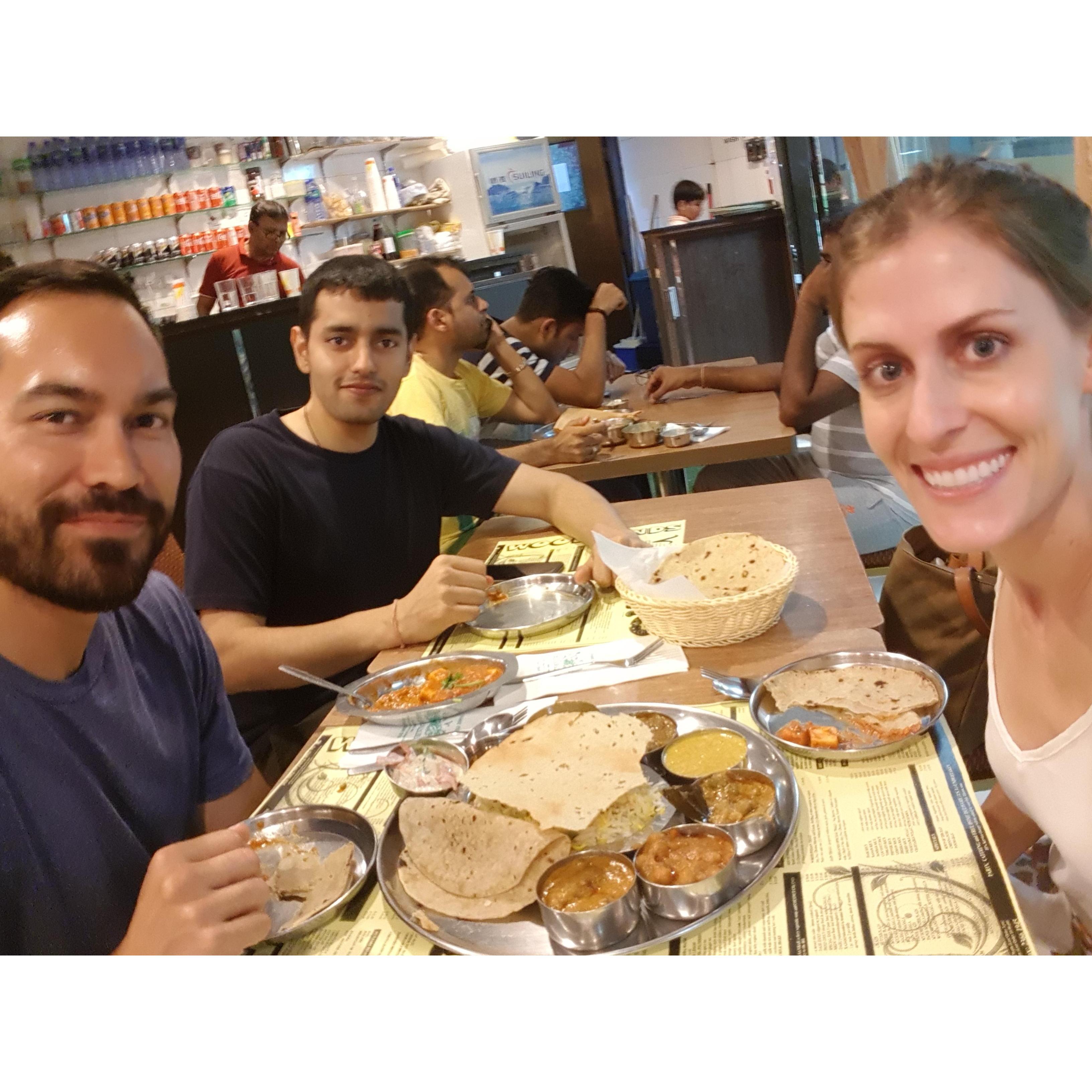 An Indian meal with Saurav