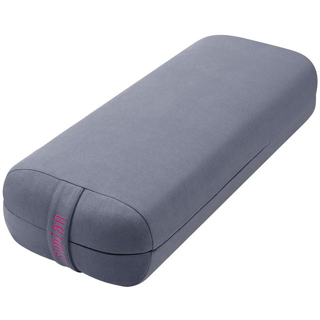 Simian Premium Meditation Bolster - Rectangular Support Cushion with Velvet Cover, Washable, for Restorative & Yin Yoga