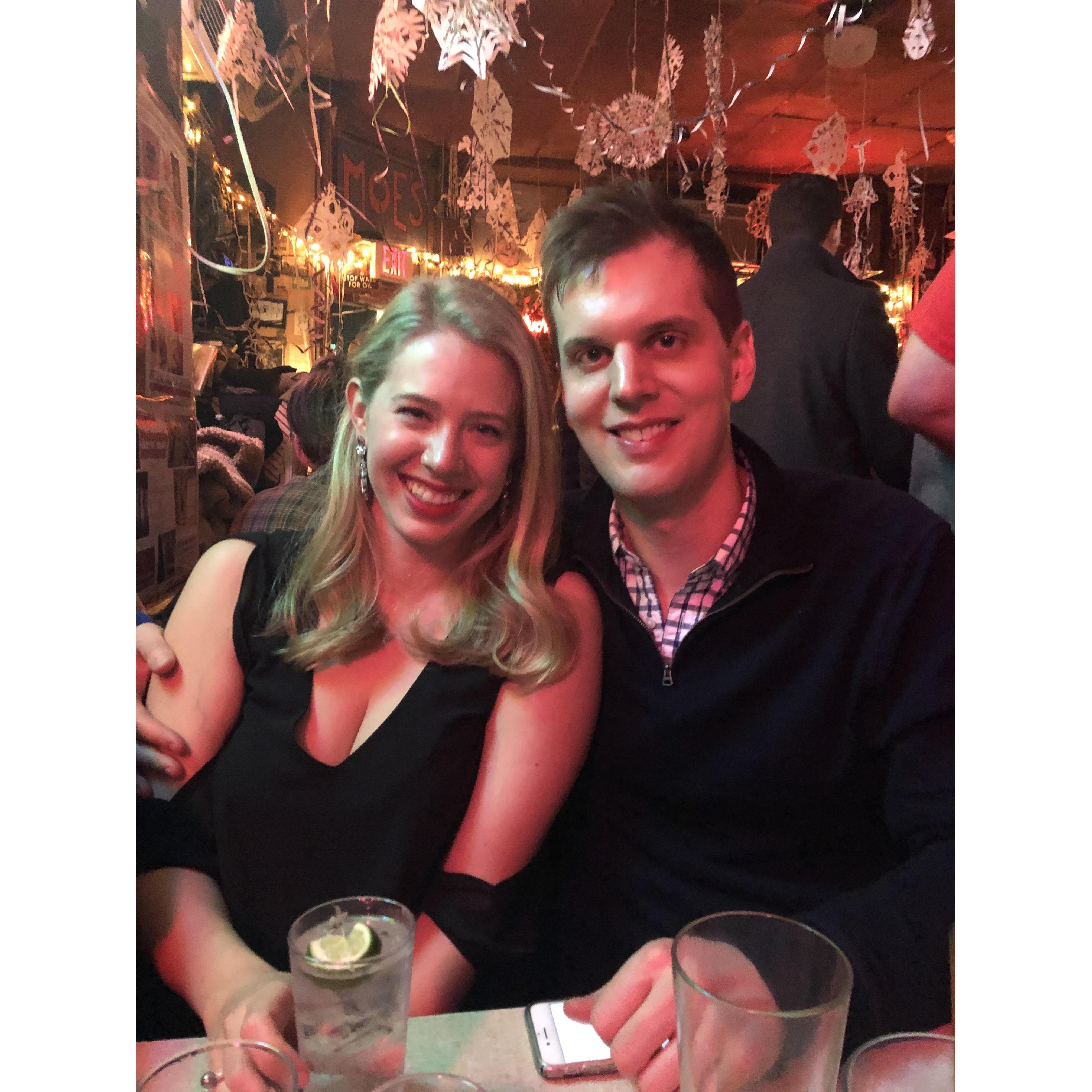 Our first picture together on New Years Eve at Dirty Franks 12.31.2018