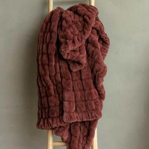 Minky Couture Hugs Rich Mahogany Plush Blanket