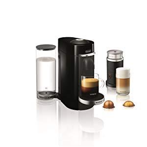 Nespresso VertuoPlus Deluxe Coffee and Espresso Maker by De'Longhi with Aeroccino, Black