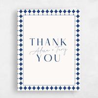 Blue Wedding Thank You - Raven Portrait