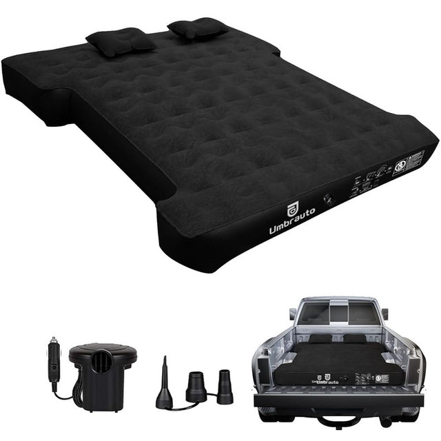 Umbrauto Truck Bed Air Mattress for 6-6.5ft Full Size Truck Bed, Inflatable Sleeping Mattress Bed with Pump, Pickup Truck Airbed for Outdoor Tent Camping