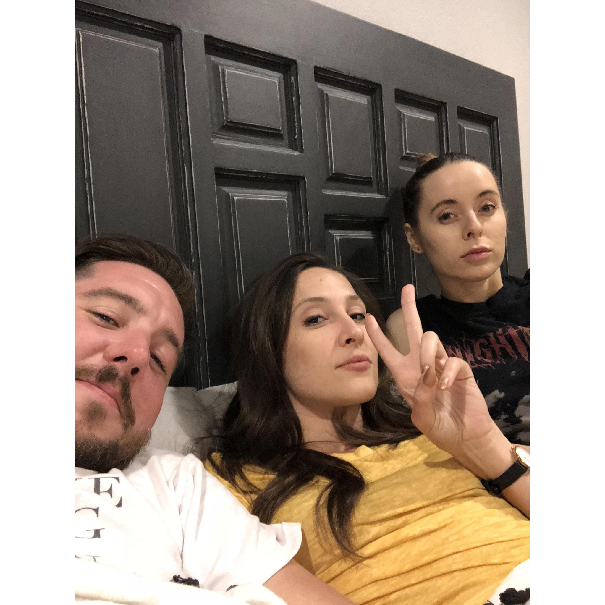 Sometimes this is how we like to chill! Pictured is the lovely Maid of Honor, Veronica.