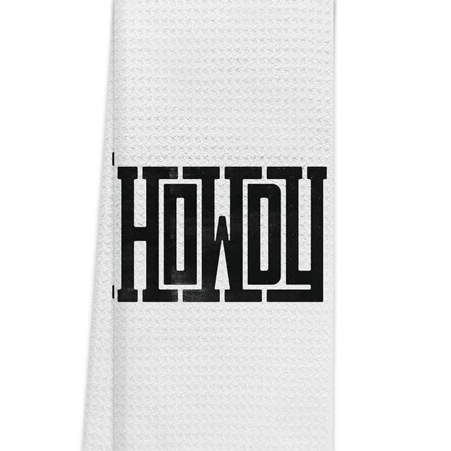TUNW Howdy Modern Typography Art Soft and Absorbent Kitchen Towels Dishcloth,Western Southwestern Hand Towels Dish Towels 16″×24″,Gifts for Women Men Western Teen Girls Boys